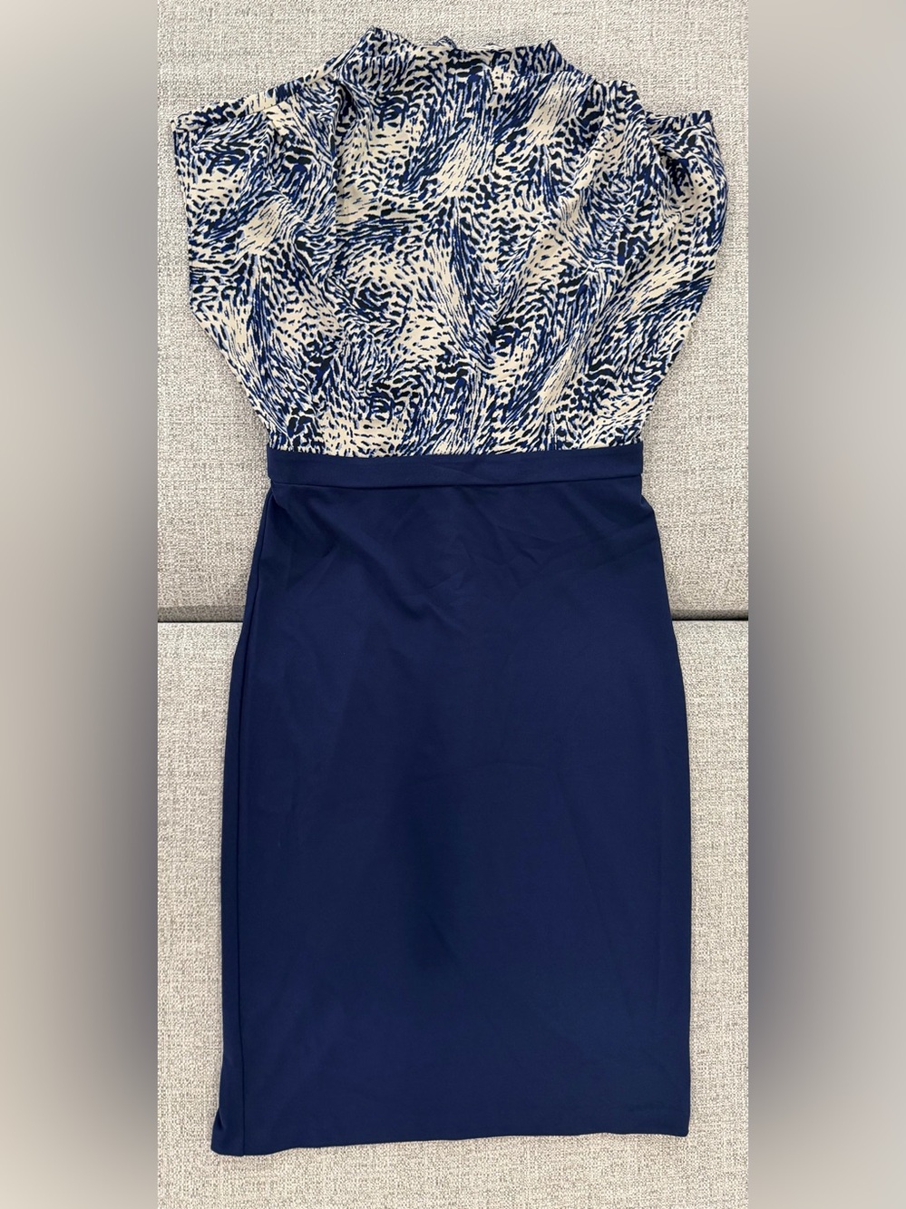 Express Draped Mock Neck Midi Sheath Dress Size L - Picture 9 of 12